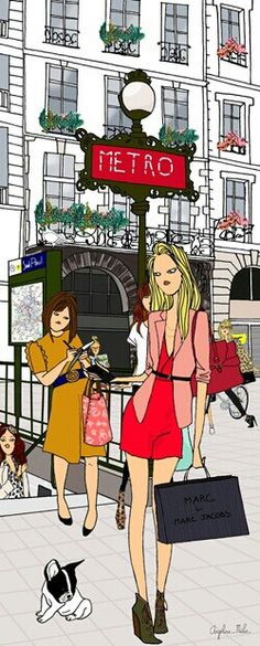 Le mythe de la passante - Illustration d'Angéline Melin - http://blog.angelinemelin.com/